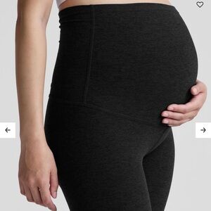 Beyond Yoga Beyond the Bump Charcoal Maternity Leggings